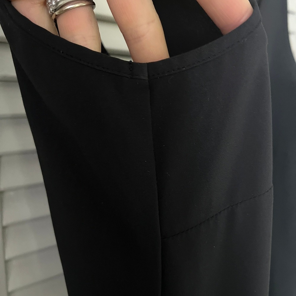 Athleta Roaming Sleeveless Jumpsuit Black Sz 4‎ Scoop Neck, Low Back - Picture 8 of 12